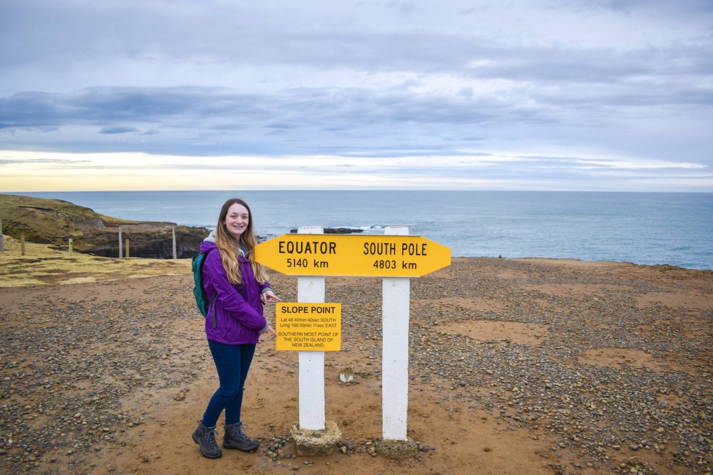 Southern most point in South Island New Zealand Slope Point