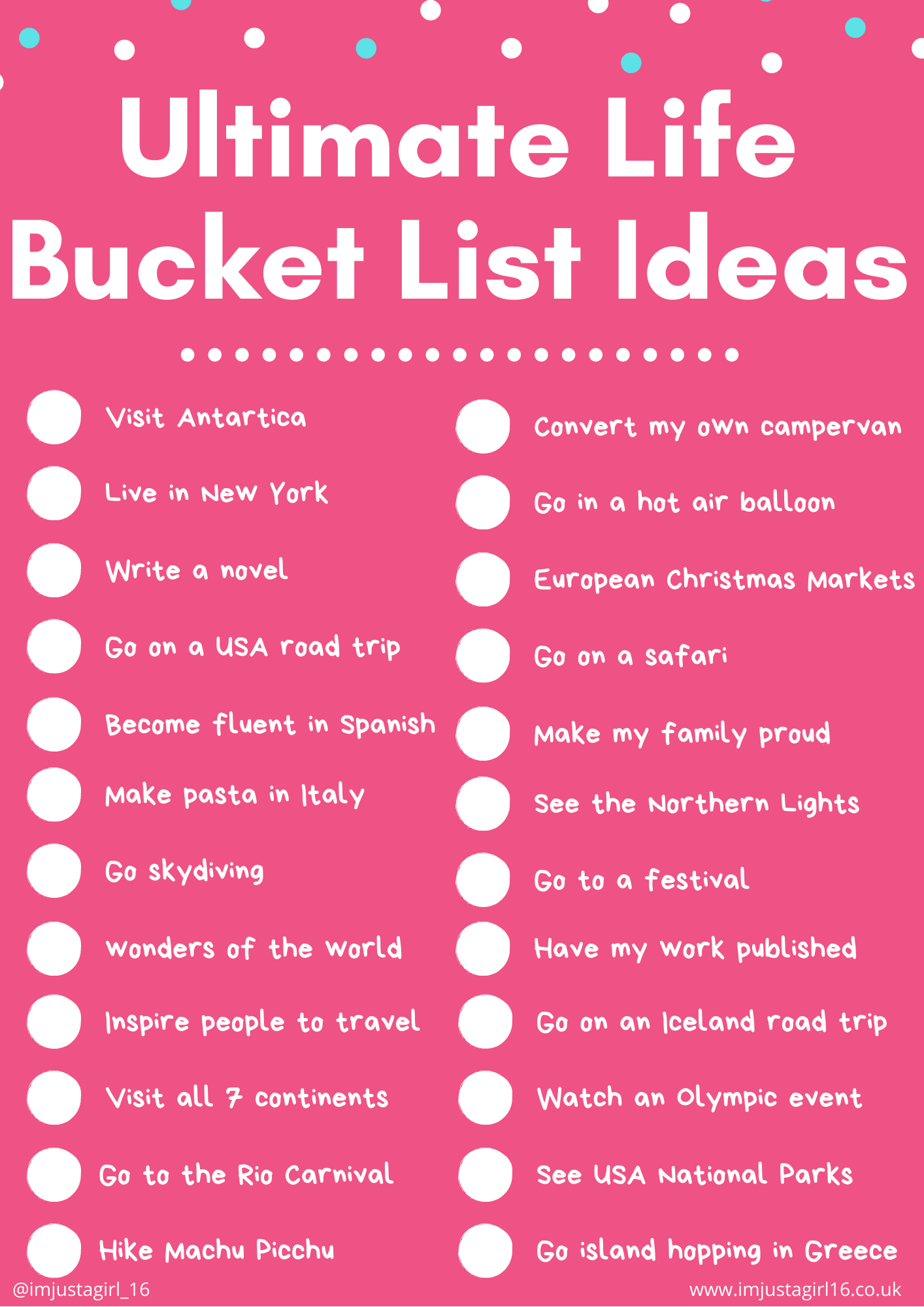 The Bucket List Of A Crazy Bitch