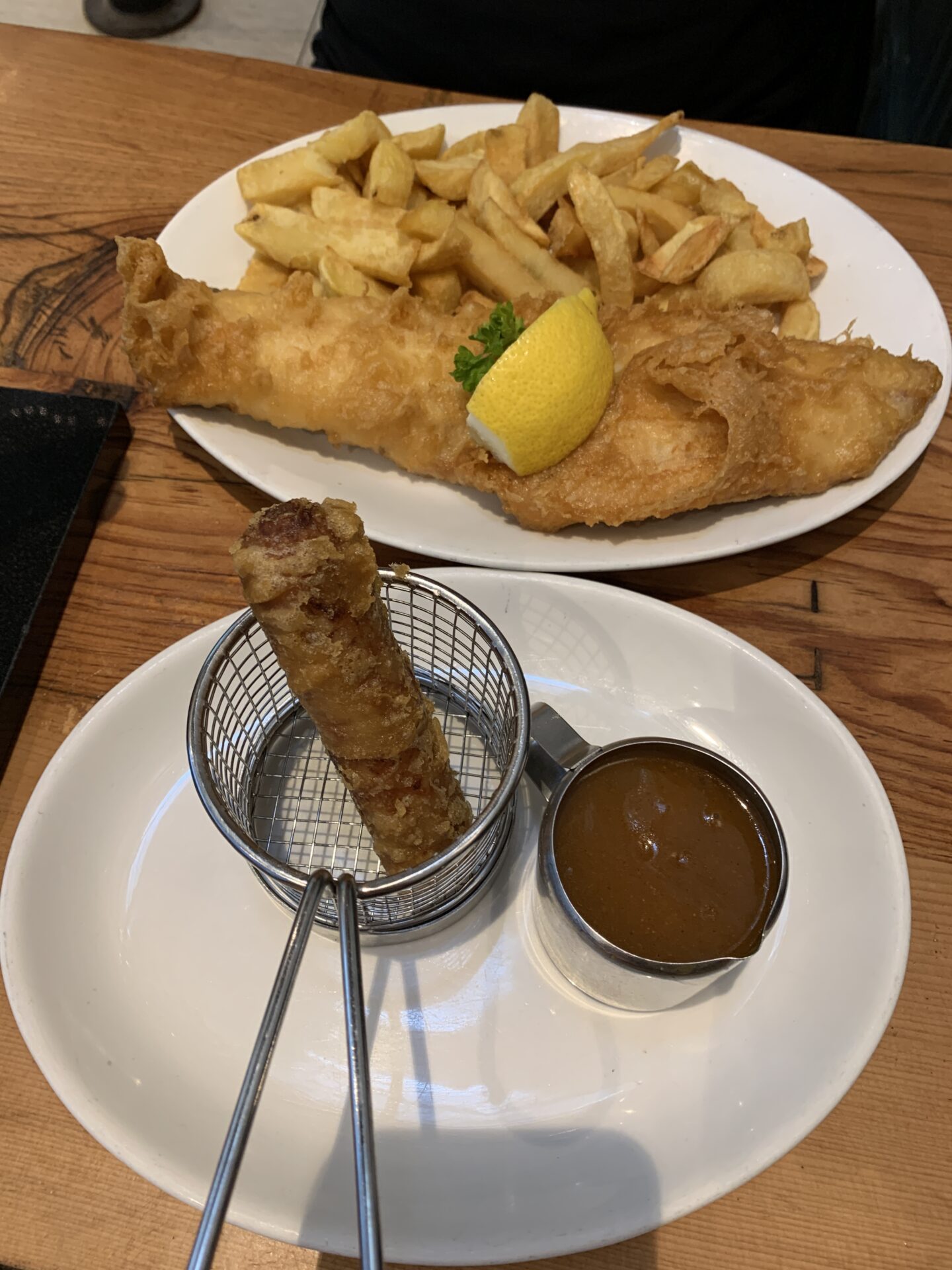Yorkshire seaside fish and chips