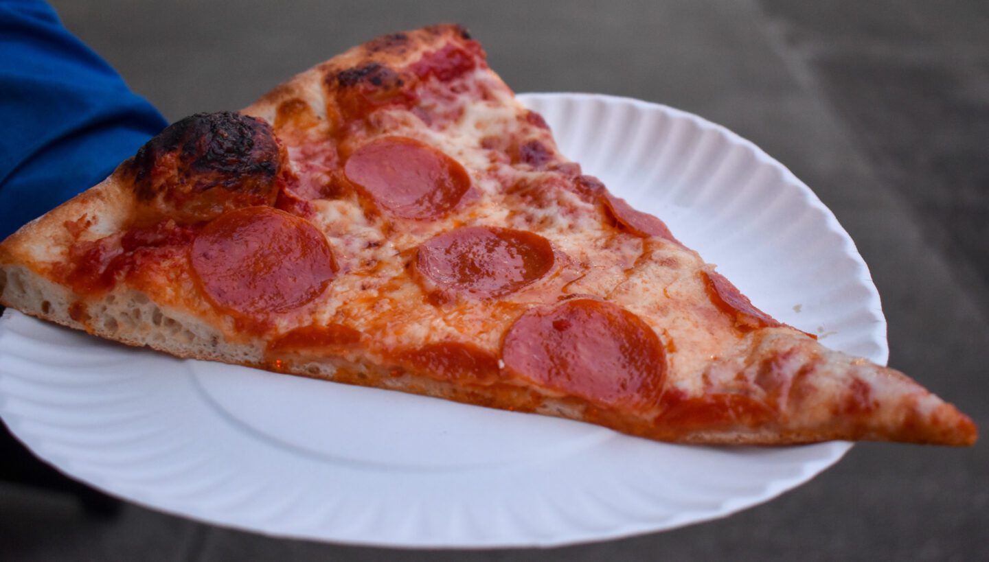 Sal and Carmine pizza slice