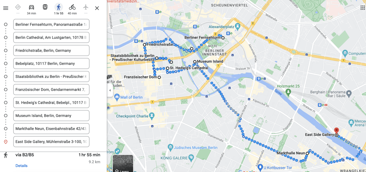 Day 2 highlights - 2-day Berlin map itinerary