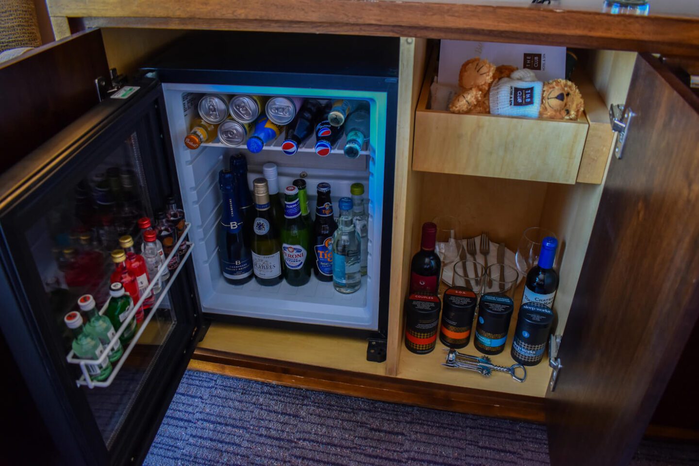 The Club Hotel minibar Jersey