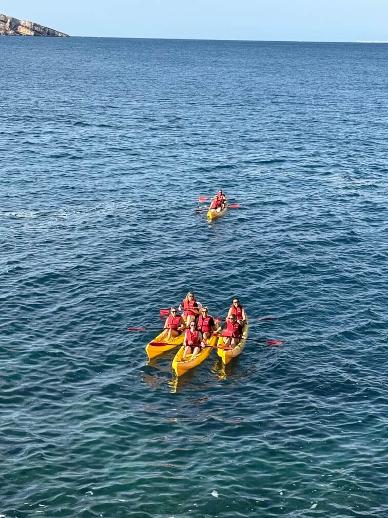 Kayaking in the sea