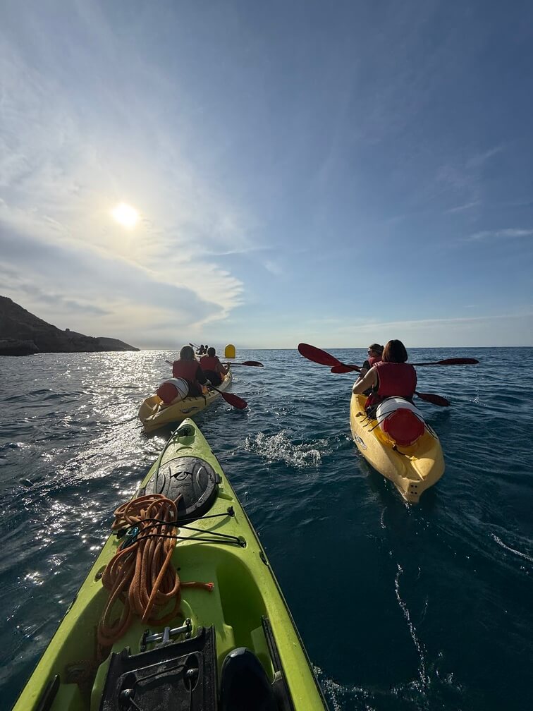 Kayaking in the sea